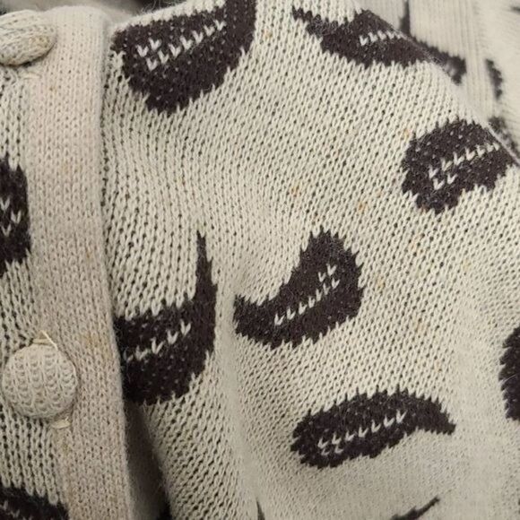 Vintage 50s Norway Knits Tan Leaf Sweater Cardigan - Picture 11 of 15